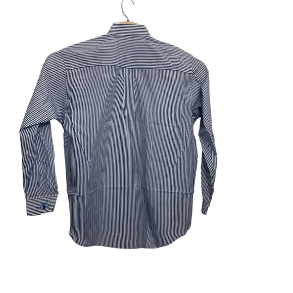 Bobby Jones 15.5 - 16 Medium Button Up Blue Stripe 100% Cotton Boone Valley - Picture 7 of 8